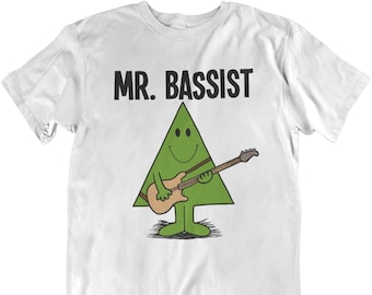 MR BASSIST - Mens Musician Organic Cotton T-Shirt Sustainable Gift For Him Bass Player
