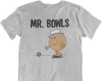 Mr Bowls - Mens Sporting Sustainable Gift Organic Cotton T-Shirt