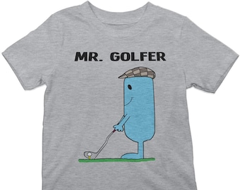 Kids MR GOLFER - Musician Organic Cotton T-Shirt Golf Sustainable Gift For Boys