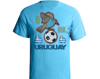 URUGUAY Football Mascot T-Shirt, Mens Womens Kids Patriotic World Cup 2026