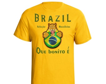BRASILIEN Fußball Maskottchen T-Shirt, Herren Damen Kinder WM 2026