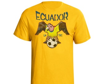 ECUADOR Football Mascot T-Shirt, Mens Womens Kids World Cup 2026