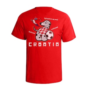 KROATIË voetbal mascotte T-shirt, heren dames kinderen patriottische gift