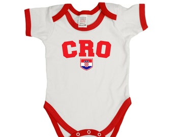 Croatia CRO Baby Grow, Boys Girls World Cup 2026 Bodysuit Football Sports