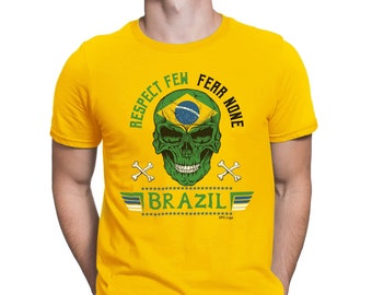 BRASILIEN T-Shirt, WM 2026, Respekt, Few Fear Kein Fan, Superschmecker Fussball, Herren Kinder Damen