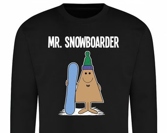 MR Snowboarder Kids Sweatshirt, Premium Quality Christmas Snowboarding Gift For Boys