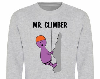 MR Climber Kids Sweatshirt, Premium Quality Christmas Rock Climbing Gift For Boys