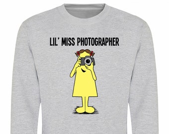 Lil Miss Photographer Kids Sweatshirt, Premium Quality Christmas Gift For Girls