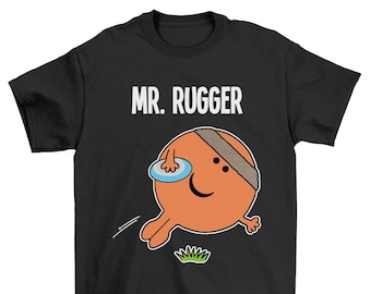 Mr Rugger T-Shirt Mens Rugby Gift, Premium Quality Stanley Stella Organic Cotton