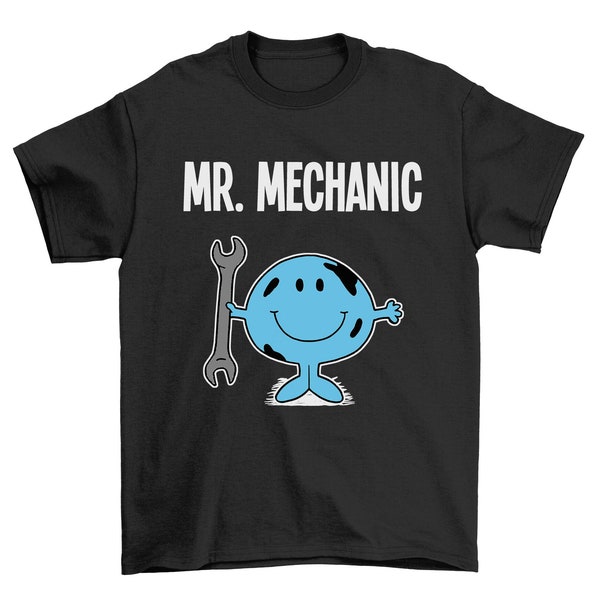 Mr Mechanic T-Shirt Mens Gift, Premium Quality Stanley Stella Organic Cotton