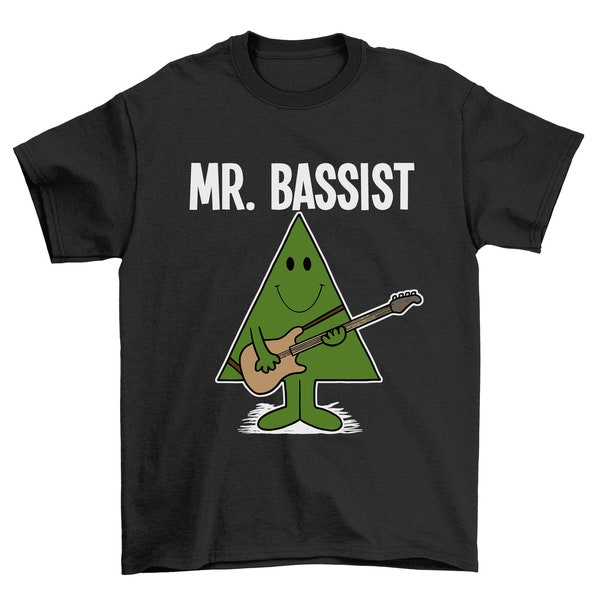 Mr Bassist T-Shirt Bass Guitar Gift, Premium Quality Stanley Stella Organic Cotton