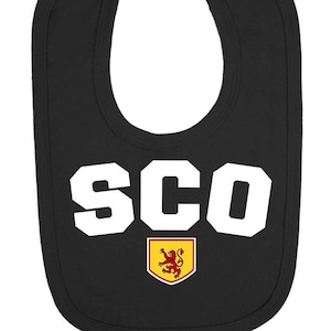 Scotland SCO Football Bib, Baby Boys Girls Soft Cotton, Scottish Sports Patriotic Country