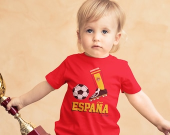 BABY or KIDS ESPANA Spain Football Boot T-Shirt, World Cup 2026