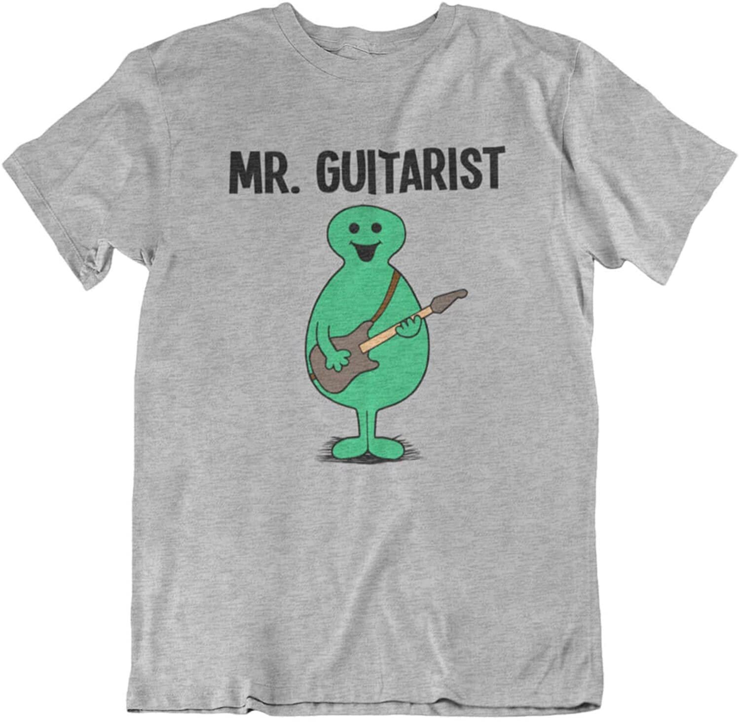 Image of Mr Guitarist - Mens Musician Organic Cotton T-Shirt Christmas Gift For Him