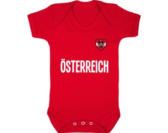 Austria Baby Grow Football Kit Style, Osterreich Bodysuit World Cup 2026