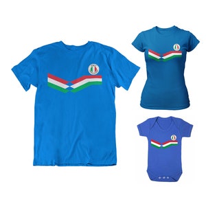 Italien Fußball T-Shirt, Erwachsene Kinder Baby, New Style Retro Strip Frauen Patscher Geschenk