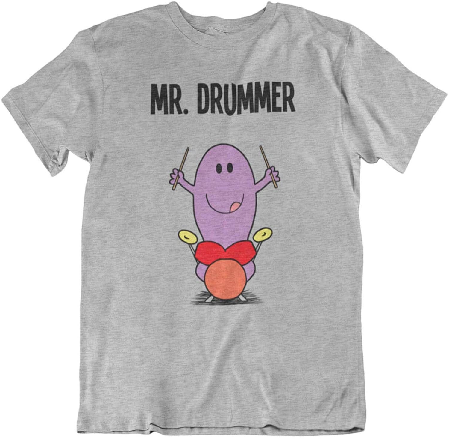 Image of Mr Drummer - Mens Musician Organic Cotton T-Shirt Christmas Gift For Him