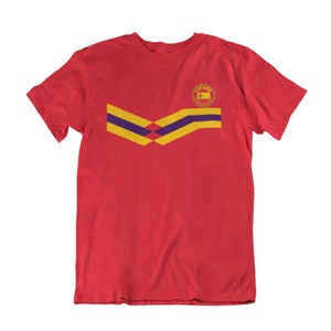Heren Spanje voetbal T-shirt, nieuwe stijl retro strip dames patriottische gift