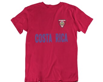 COSTA RICA Football T-Shirt Country Name Badge, Mens Womens Kids World Cup 2026