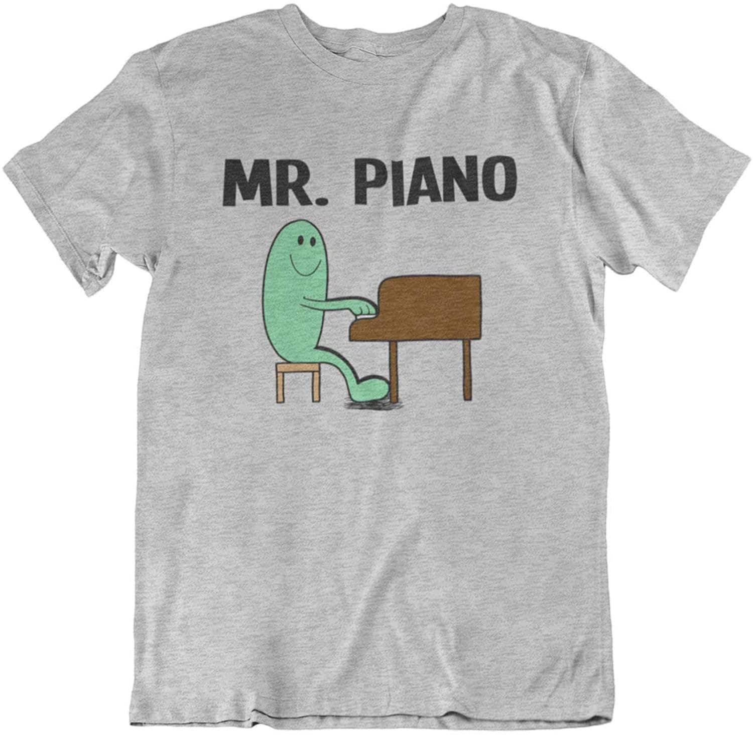 Image of Mr Piano - Mens Musical Instrument Gift Organic Cotton T-Shirt