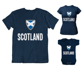 Scotland Football T-Shirt,World Cup 2026 Adults Kids Baby, Country Name