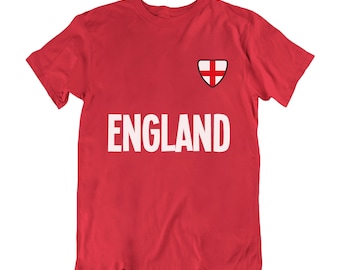 Adult or Kids ENGLAND Country Name and Badge Football T-Shirt Womens World Cup 2026