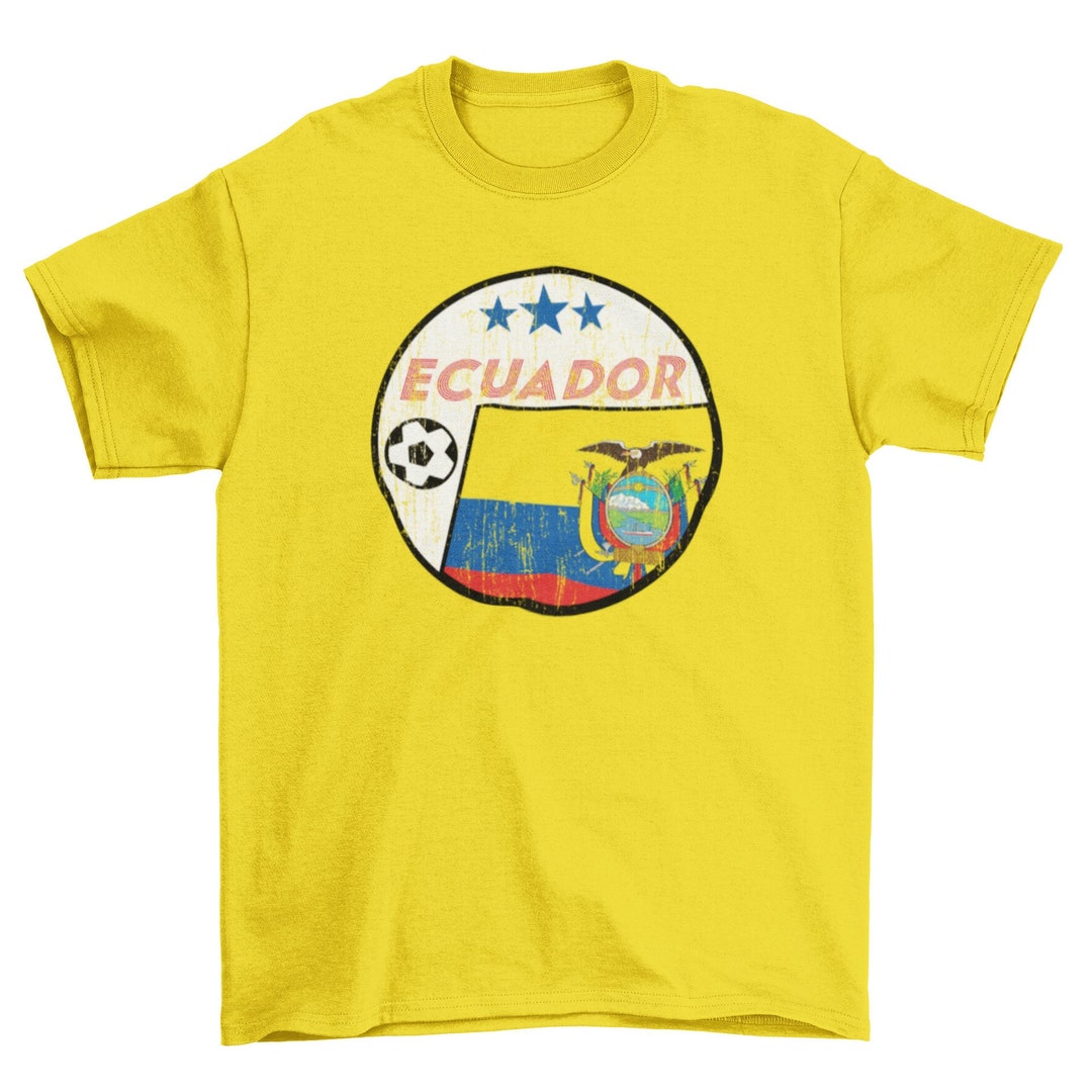 ECUADOR Football T-shirt, Adults Kids Baby, Retro Circle World Cup 2026 ...