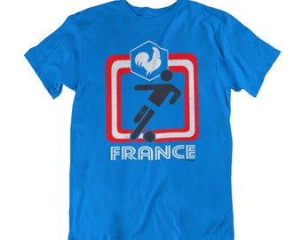 FRANCE Football Mens T-Shirt, Retro Square World Cup 2026