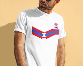 Mens Croatia Football T-Shirt, New Style Retro Strip World Cup 2026