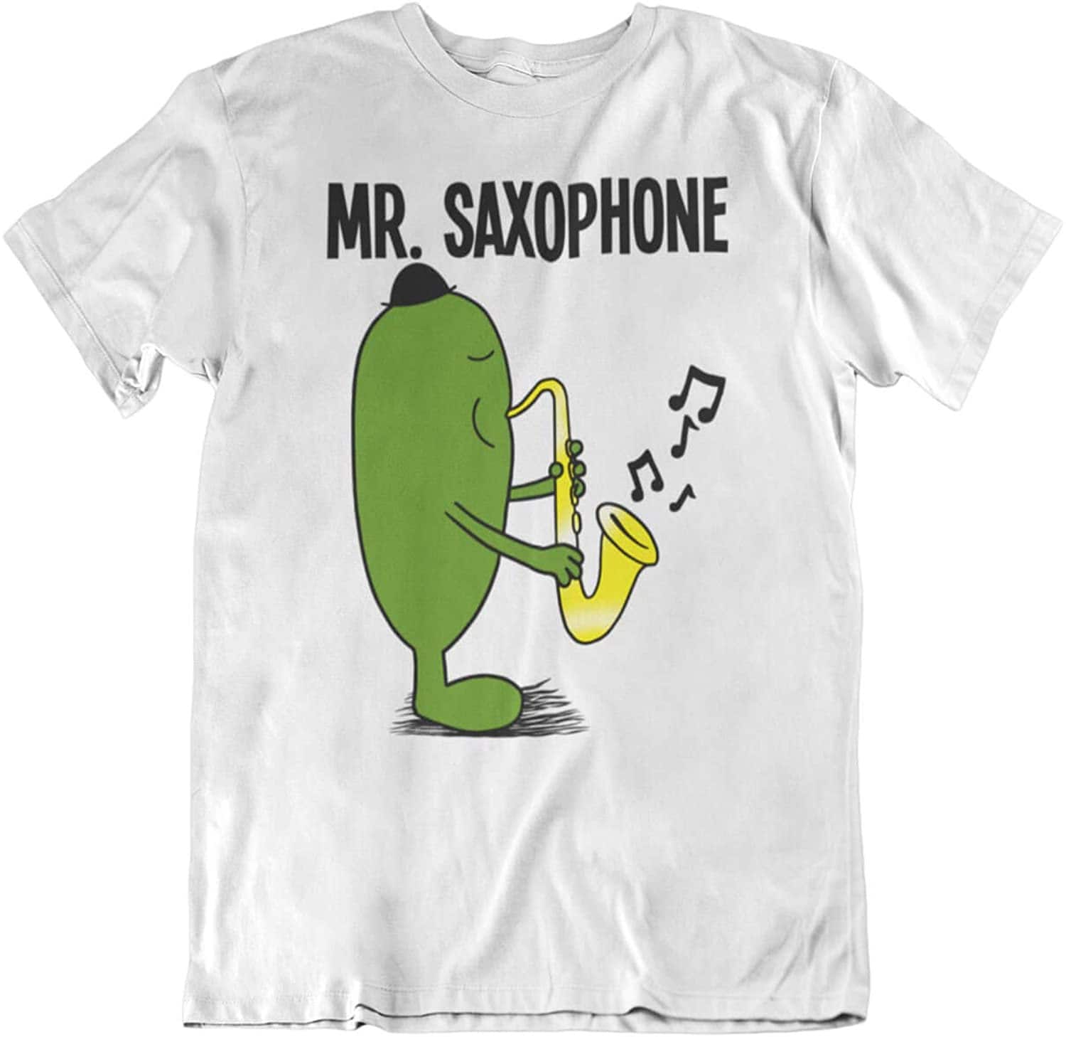 Image of Mr Saxophone - Mens Musician Organic Cotton T-Shirt Christmas Gift For Him Sax Player