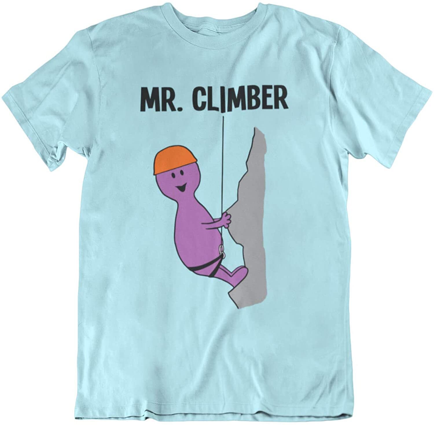 Image of Mr Climber - Mens Rock Climbing Organic Cotton T-Shirt Christmas Gift For Him