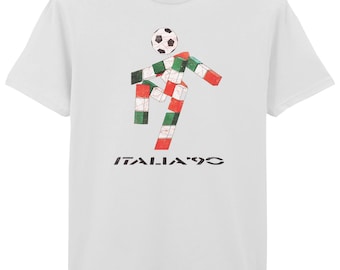 Italia 90 Football World Cup T-Shirt, Personalised Option Retro 90s World Cup 2026