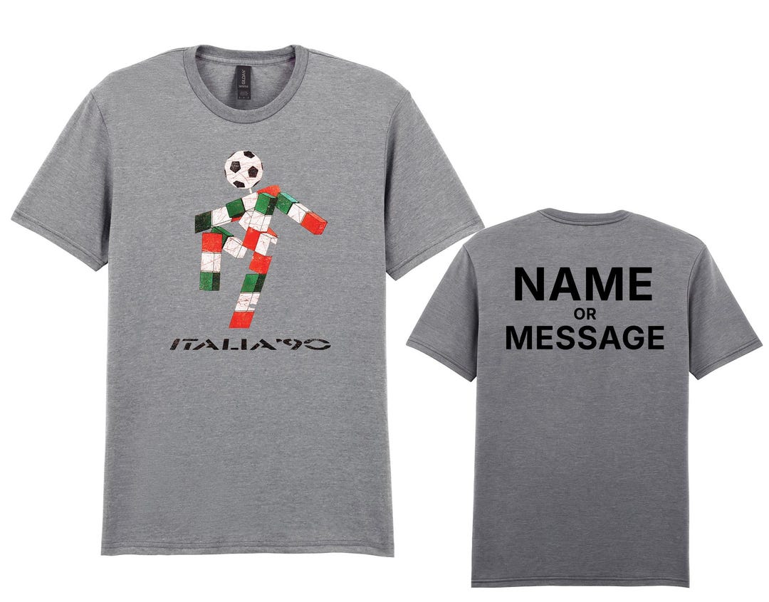 イタリア90サッカーワールドカップTシャツ、パーソナライズオプション