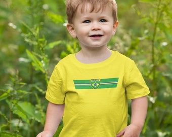 BABY BRAZIL Football T-Shirt, Boys Girls Babys World Cup 2026