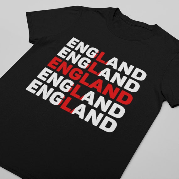 Adult or Kids ENGLAND Country Flag Name Football T-shirt Women