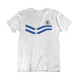 Finnland-Fußball-T-Shirt für Herren, neues Retro-Streifen-Geschenk für Damen
