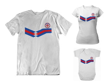 England Football T-Shirt, Adults Kids Baby, New Style Retro Strip Womens Sustainable Gift