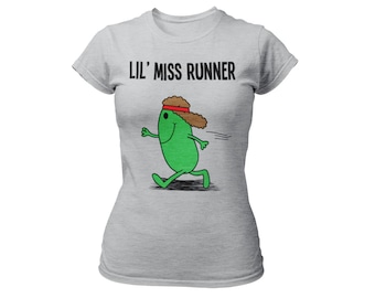 Lil Miss Runner -Sustainable Gift For Her Womens Fitness Organic Cotton T-Shirt