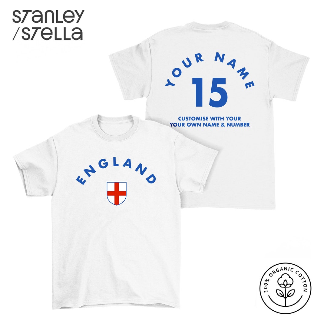 England Personalised Tshirt Name/number Adults Kids Baby Etsy UK