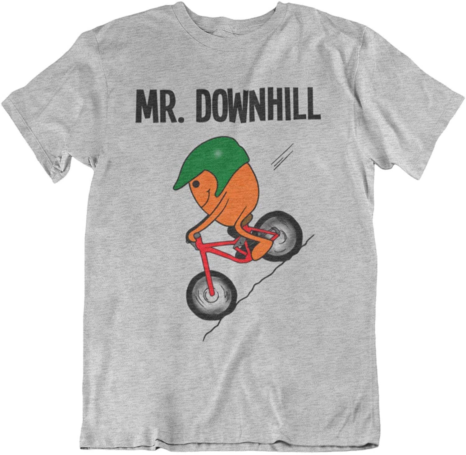 Image of Mr Downhill - Mens Biking Organic Cotton T-Shirt Christmas Gift For Him