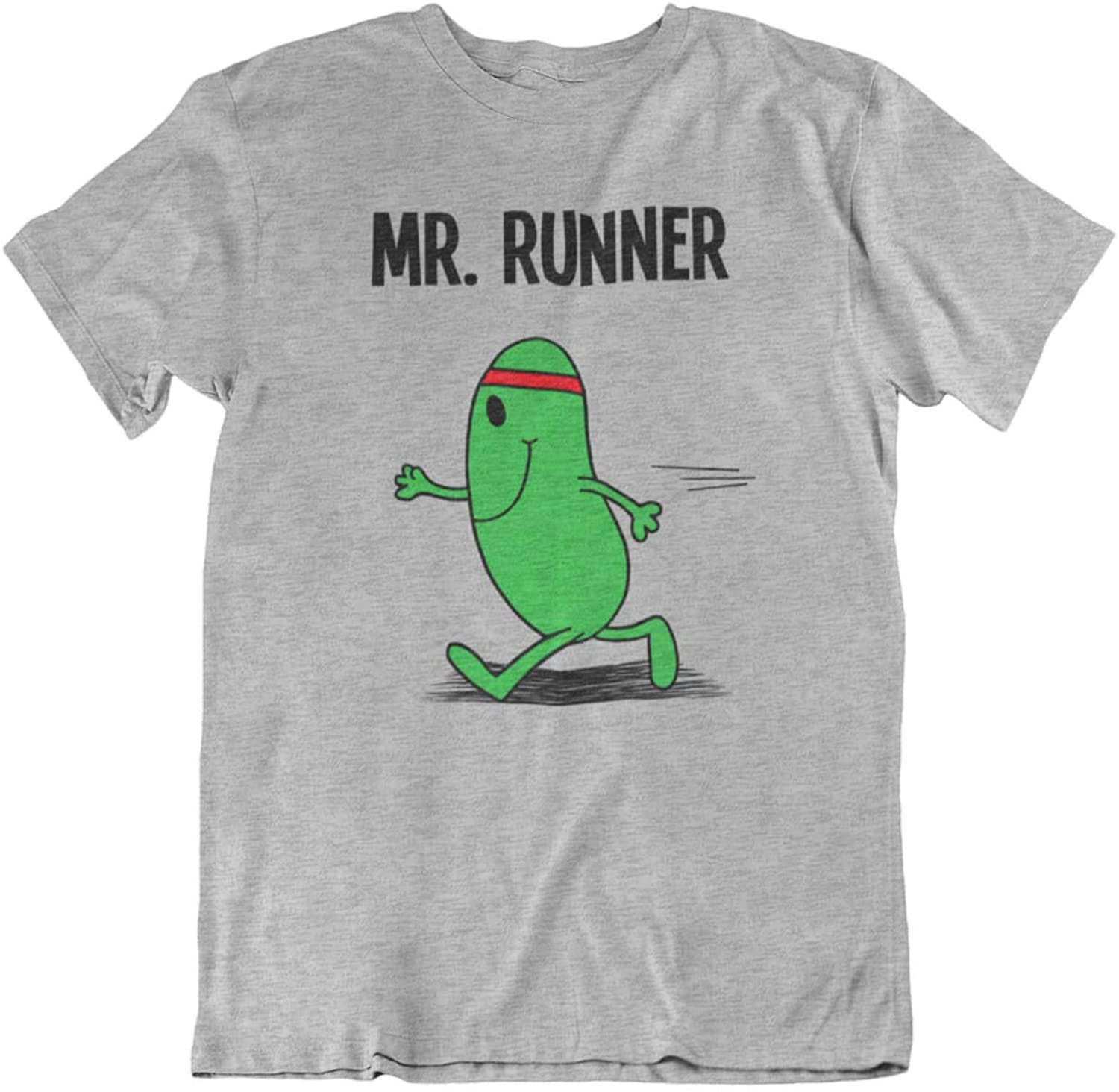 Image of Mr Runner - Mens Running Organic Cotton T-Shirt Christmas Gift For Him