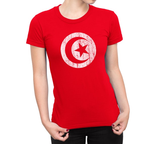 TUNISIA World Cup 2018 LADIES T-Shirt FOOTBALL New Style Retro