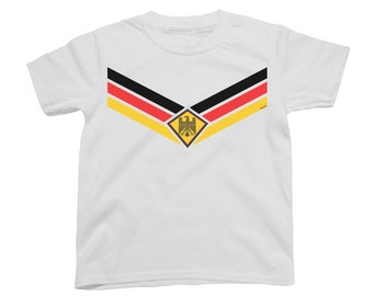 GERMANY Football T-Shirt V Strip, Choice Of Mens Womens Kids Organic Cotton Tee, Sustainable Gift