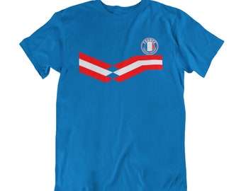 Herren Frankreich Fußball T-Shirt, New Style Retro StreifenShaltiges Geschenk