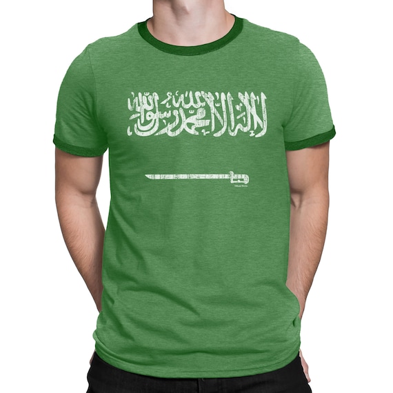 Welt Shirt Arabien 2018 Schwert T Mens Saudi Fußball Patriotischen Wm Retro Flagge Yb76gyf