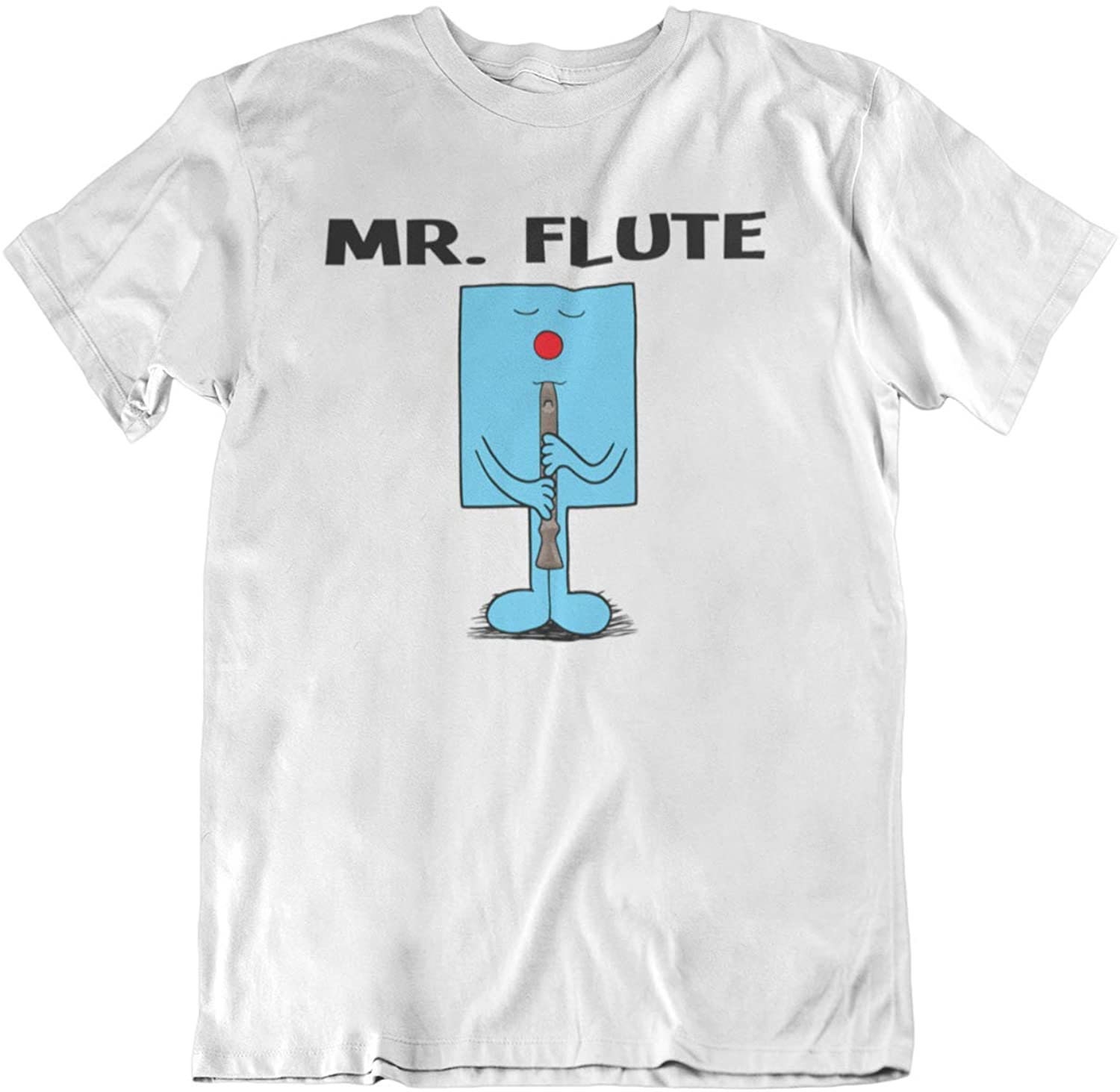 Image of Mr Flute - Mens Musical Organic Cotton T-Shirt Christmas Gift For Him