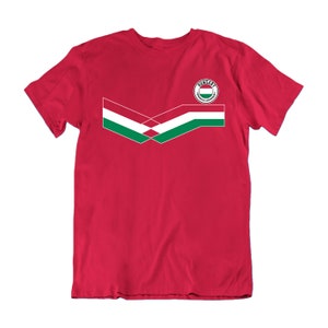 Mens Hungary Football T-Shirt, New Style Retro Strip Sustainable Gift Patriotic Gift