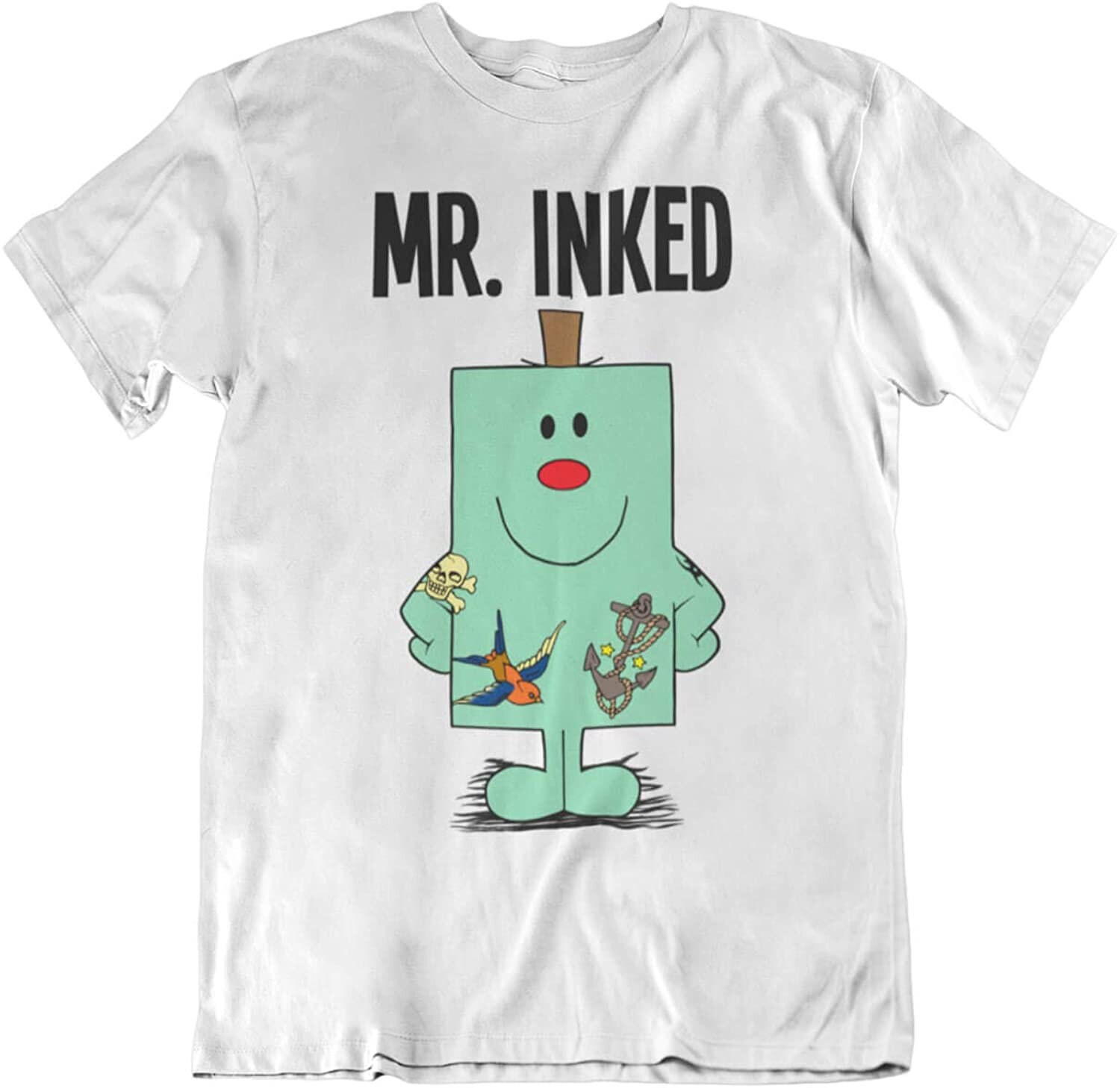 Image of Mr Inked - Mens Tattoo Organic Cotton T-Shirt Tattooist Christmas Gift For Him