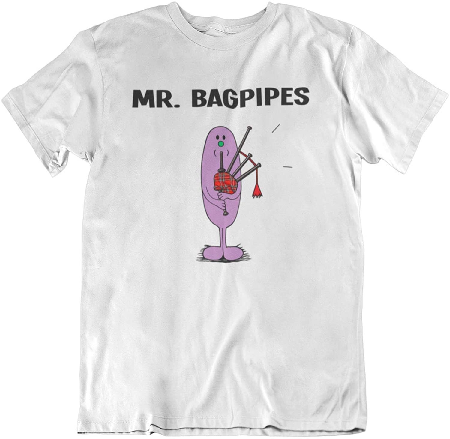 Image of Mr Bagpipes - Mens Musical Instrument Gift Organic Cotton T-Shirt