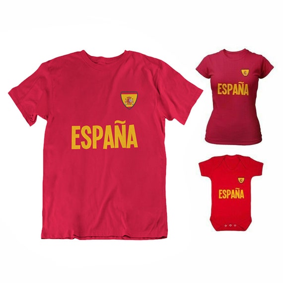Spanje Voetbal T-Shirt Kinderen Land Badge - Etsy België